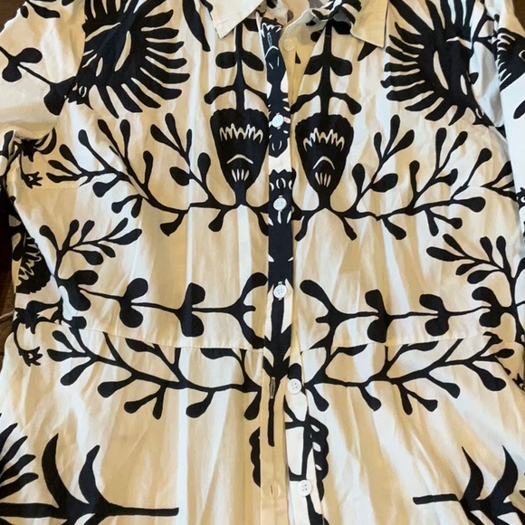 Zara Black and White Long Sleeve Dress - Picture 8 of 9